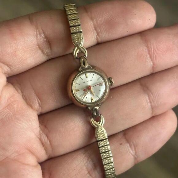 Vintage Bulova Women’s 10kt RGP Automatic Wrist Watch 17 Jewels P53969 main image 4
